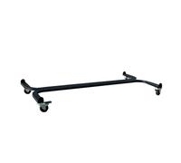 Tecnokit: Carro portaplantas, varias dimensiones, con ruedas industriales de 5 cm de diámetro, estructura de acero, apto para interiores y exteriores, jardinería. (Rectangular 100 cm, negro)