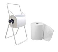 Tecnokit dispensador Soporte Rollo Papel Industrial de Suelo en Acero Pintado, con herrajes incluidos, Soporte para Rollo Papel de Cocina Taller almacén 48x94h cm