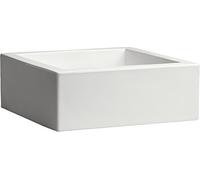 Tecnokit Nicoli Macetero cuadrado Minos de resina, jardinera cuadrada elegante para interior y exterior (40 x 40 x 15 cm, blanco)