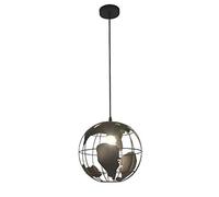 TECNOLUX EURO Araña moderna nórdica, globo terráqueo, E27, utilizada en el comedor dormitorio, estudio, pasillo Restaurantes, bares, 30 cm de diámetro negro