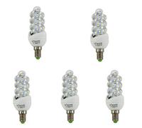 TECNOLUX EURO Bombilla LED Mini Espiral E14 7W Amarillo (3000K) (Pack de 5)