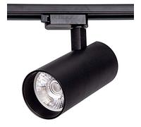 TECNOLUX EURO Foco LED Carril Bifásico Negro 30W 3000K Luz Cálida