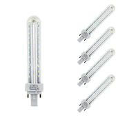 Tecnolux Euro Lámpara Bombilla Led 2U Tubo G24 4200K Luz Neutra 13W (Pack 5) [Clase de eficiencia energética A+]