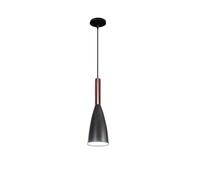 TECNOLUX EURO LÁMPARA COLGANTE DE METAL MODERNA SIMPLE NÓRDICA E27 LUZ DE TECHO PARA RESTAURANTE EN CASA BAR, COLOR GRIS OSCURO (Negro)