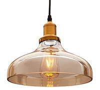 TECNOLUX EURO LAMPARA DE TECHO BOLA DE CRISTAL COLGANTE 260 MM X 260 MM X130 MM DE CAMBRE 1 METRO DE LARGO, E27 COLOR COLOR MARRON