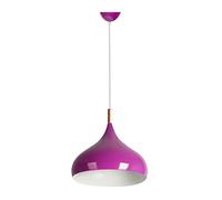 TECNOLUX EURO Lámpara Iluminación colgante moderna nordica Rosca E27 para el Restaurante Dormitorio Sala de Estudio Loft Pasillo 35 cm diámetro color fucsia