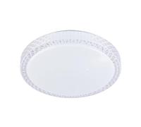 TECNOLUX EURO Plafón LED regulable, estructura de hierro, estampado cuadros, disponible en tres colores: luz fría, luz cálida y luz amarilla, 48W+48W (Ø490MM).