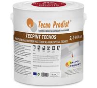 TECPINT TECHOS de Tecno Prodist - Pintura para Techos al Agua - Exterior e Interior - Lavable - Fácil Aplicación (BLANCO)