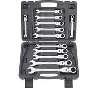 TECPO Juego de llaves de carraca articuladas SW 8-22 mm, Herramientas