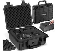 tectake® Caja organizadora plastico, Insertos de gomaespuma, Impermeable, Resistente a la corrosión, maletin Organizador con válvula de presión, Caja estanca Exterior - 35 x 34 x 15,5 cm