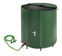 tectake® Deposito Agua Lluvia Plegable, Bidón con Grifo, Bolsa Agua Resistente Intemperie, Accesorios Camping, Garrafa Agua, Supervivencia, Fácil Montaje, Recolección Agua Lluvia - 500 litros