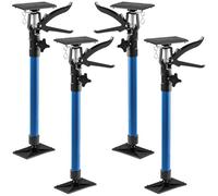 tectake® Juego de Tensores para Puerta, Puntales de Obra Ajustables, Puntal Telescopico Extensible, Puntales Extensibles, Varilla Telescopica, Poste Telescopico Extensible - Juego de 4 Azul
