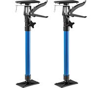 tectake® Juego de Tensores para Puerta, Puntales de Obra Ajustables, Puntal Telescopico Extensible, Puntales Extensibles, Varilla Telescopica, Poste Telescopico Extensible - Juego de 2 Azul