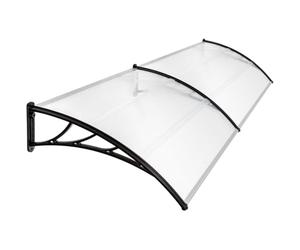 tectake® Marquesina Resistente para Puerta Entrada Exterior, Burlete Puerta Entrada, Placas de Policarbonato, Tejado Exterior y Toldos Exterior Terraza Duraderos - 93 x 200 x 0,5 cm