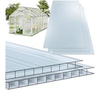 tectake® Placas de Policarbonato Transparente, Resistente al Exterior y a Rayos UV, Tejado Exterior y Marquesina Puerta, Policarbonato para Techo Lluvia - 121 x 60,5 x 0,6 cm 14 Placas