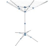 tectake® Tendedero Plegable Extensible de Aluminio con 4 Brazos Ajustables, Tendederos Plegables, 10 Cuerdas a Cada Lado, Soporte Estable, Secadora de Ropa Portatil para Balcones - 102 x 102 x 160 cm