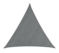 tectake® Toldo Vela, Resistente, Toldos Exterior Terraza, Toldo Camping, con Anillas de Acero y Cuerdas Tensoras, Tela para Patio Exterior o Terraza - 6 x 6 m Triangular Gris