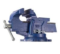 tectake® tornillo de banco, hierro fundido con yunque, base giratoria 360°, ideal para banco de trabajo, herramientas de taller, torno de banco, herramienta yunque herrero - 27 x 10 x 15 cm
