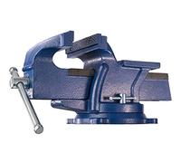 tectake® tornillo de banco, hierro fundido con yunque, base giratoria 360°, ideal para banco de trabajo, herramientas de taller, torno de banco, herramienta yunque herrero - 33 x 15 x 17 cm