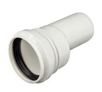 tecuro Tubo reductor de 50 a 40 mm de diámetro, resistente al agua caliente, manguito enchufable, blanco, polipropileno