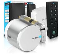 Tedee GO2 Alu Cerradura Inteligente con WiFi, Cilindro Exxo Smart, Huella Dactilar y Sensor de Puerta, Seguridad Clase 6, Acceso Remoto y Bloqueo Automático sin Llave | Alexa, Google, Apple, Matter