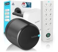 tedee GO2 Alu Cerradura Inteligente con WiFi y Teclado biométrico de Huellas Dactilares para Acceso Remoto, Smart Lock con App y Bluetooth| Alexa, Google Home, Apple HomeKit, SmartThings | Matter