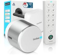 tedee GO2 Alu Cerradura Inteligente con WiFi y Teclado biométrico de Huellas Dactilares para Acceso Remoto, Smart Lock con App y Bluetooth| Alexa, Google Home, Apple HomeKit, SmartThings | Matter