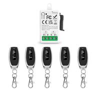 Tedeligo Interruptor de control remoto inalámbrico de 433 MHz CC 6V 24V 36V CA 12V 24V 10 A receptor de relé y 5 transmisor para iluminación LED de electrodomésticos