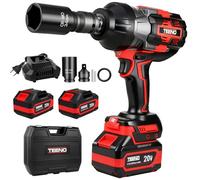 TEENO Llave de Impacto Inalámbrica Brushless 3/4" - 1600N·m, 2x Baterías 4.0Ah + Maletín Rígido, Adaptador 3/4"-1/2", Cubo 34mm, para Mantenimiento de Vehículos Pesados, Camionetas