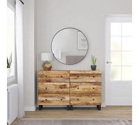 Teenpull Aparadores 2 unidades. 60 x 33 x 75 cm, madera de mango áspera, cajoneras de madera maciza con espacio de almacenamiento, para salón, comedor, pasillo, duradero