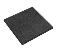 Teenpull Baldosas de goma negras de 50 x 50 cm para jardín, balcón, terraza, con material resistente a los golpes y fácil instalación para exteriores seguros