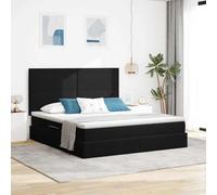 Teenpull Black Velvet Storage Bed Set with Mattress, 160 x 200 cm, Metal Frame, RGB LED, Hydraulic Lift, upholstered headboard, Space Saving Design for Bedroom and Indoor Use