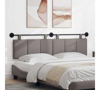 Teenpull Cabecero Colgante con luz LED Topo tapizado en Tela 190x55x5 cm con Estructura Madera y Metal para Dormitorio Juvenil hogar Hotel, Respaldo Acolchado para Lectura y Descanso