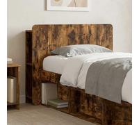 Teenpull Cabecero con Armario de Madera de ingeniería en Roble Ahumado para Dormitorio, Respaldo Funcional con Amplio Espacio de Almacenamiento y diseño Moderno para habitación Juvenil y hogar