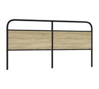 Teenpull Cabecero de Repuesto de Acero y Madera de ingeniería Roble Sonoma 200 cm para Dormitorio Soporte Respaldo Estructura Mueble Decoracion pie Cama Descanso