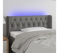 Teenpull Cabecero tapizado Gris Oscuro con LED Ajustable 103x16x78-88 cm para Dormitorio Juvenil y hogar, Respaldo Acolchado de Madera con Soporte para Lectura y decoración Moderna