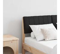 Teenpull Cabecero tapizado Negro de Madera de Pino Macizo 120 cm con Acolchado cómodo para Dormitorio Juvenil y hogar, Soporte Resistente para Cama con Estructura fácil de Montar y Limpieza Sencilla
