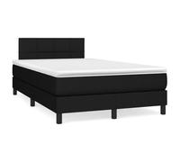 Teenpull Cama Box Spring con colchón Tela Negro 120x190 cm Estructura abatible Soporte Descanso Dormitorio con cabecero Ajustable y Protector de colchón para Uso Juvenil y Adulto