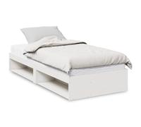 Teenpull Cama sofá con Estructura de Madera Maciza de Pino Blanco 90x200 cm con colchón de Espuma, Base de Listones, Amplio almacenaje, diseño Funcional para Dormitorio Juvenil y Adulto