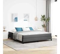 Teenpull Cama somier Base lecho con colchón Gris Oscuro 180 x 200 cm, tapizado de Tela, Estructura de Madera elaborada, Soporte de lámina para Dormitorio Moderno y Descanso para Dos, Montaje Sencillo