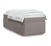 Teenpull Cama somier con Estructura de lámina y colchón de muelles ensacados en Tela Gris Taupe 90x190 cm para Dormitorio Juvenil Adulto Infantil invitado con Base abatible y Soporte Estable