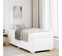 Teenpull Cama somier de Tela 90 x 190 cm con colchón de firmeza Media, Estructura de Madera elaborada, Soporte de láminas fijas, Dormitorio Moderno, 140 kg de Carga, Montaje fácil para hogar