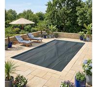 Teenpull Cubierta para piscina extra pesada, 600 x 400 cm, de polietileno con cámaras de aire, lona solar para piscina, protección contra la evaporación, protección térmica, protección contra la