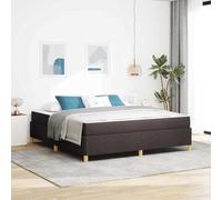 Teenpull Dark Brown Upholstered Bed Frame with Mattress, 180 x 200 cm Super King, Wooden Slat Base, Storage Bed, for Bedroom, 280 kg Support, Modern Rest and Space Saving