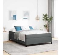 Teenpull Dark Gray Box Spring Bed 140 x 200 cm upholstered Frame with Medium Firmness Pocket Spring Mattress, Engineered Wood Structure, Fixed slats, for Bedroom, Indoor Use, Two Person Support