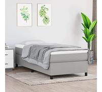 Teenpull Estructura de Cama con somier Gris Claro 90x190 cm Soporte Duradero para dormitorios Juveniles y Adultos con Base abatible y Espacio de almacenaje para un Descanso cómodo y Estable