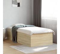 Teenpull Estructura de Cama de Madera de ingeniería Roble Sonoma 75x190 cm con Soporte para colchón Cama somier Base Nido abatible y diseño Moderno para Dormitorio Juvenil y Adulto