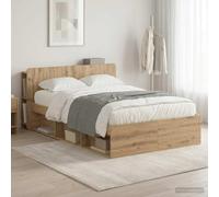 Teenpull Estructura de cama de madera de roble Artisan, 120 x 190 cm, cama doble con somier y cajones, para dormitorio, habitación de invitados, habitación juvenil