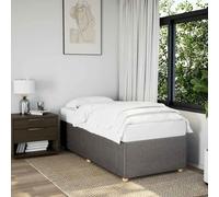 Teenpull Estructura de Cama Gris Taupe 90x190 cm con Soporte de Listones Base de poliéster Duradero para Dormitorio Descanso Cama Nido abatible con Patas Resistentes para hogar y Montaje fácil