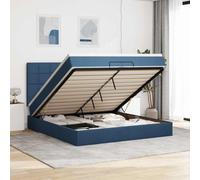 Teenpull Estructura de Cama otomana con colchones Tela Topo 200x200cm con cabecero y Almacenamiento elevable para Dormitorio Juvenil o Adulto con Soporte y lámparas LED Ajustables